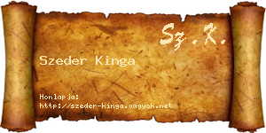 Szeder Kinga névjegykártya